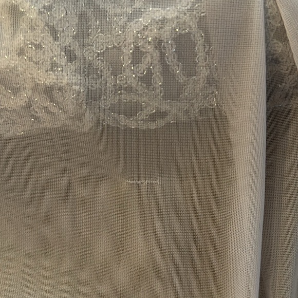 R&M Richard Silver Gray Mother of Bride Midi Length Dress Women 8 Formal Wedding - Picture 10 of 12